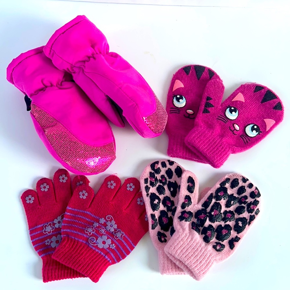 🌷🌼3/$15 Lot of gloves and mittens Girls OS🌷🌼